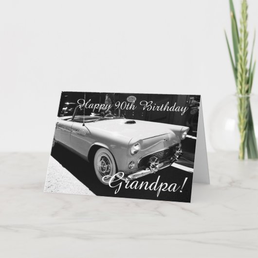 De verjaardag van de opa - Oldtimer Kaart (Voorkant)