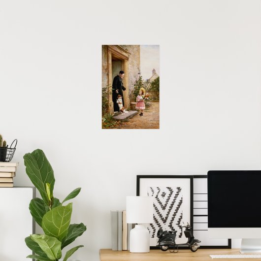 De verjaardag van de priester poster (Thuiskantoor)