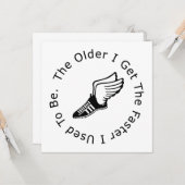 De verjaardag van de Runner Kaart (Voorkant / Achterkant in situ)