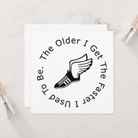 De verjaardag van de Runner Kaart (Voorkant / Achterkant in situ)