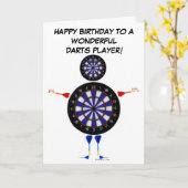 De Verjaardag van de Speler van pijltjes Kaart (Gele Bloem)