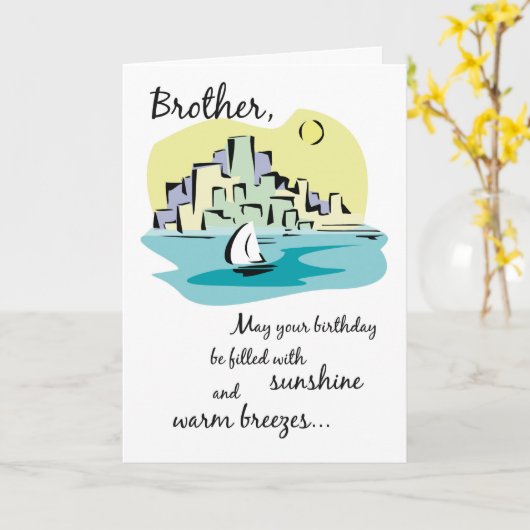 De Verjaardag van de Stad van de Zeilboot van de Kaart (Gele Bloem)