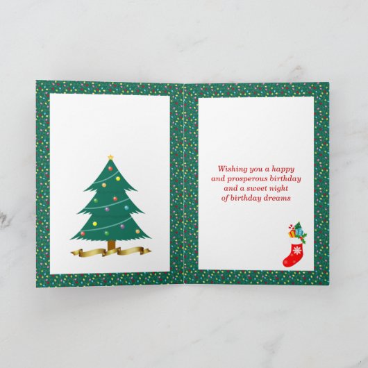 De Verjaardag van de teddybeer op Kerstkaart Feestdagen Kaart (Binnen)