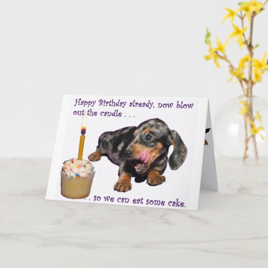 De Verjaardag van de tekkel Kaart (Gele Bloem)