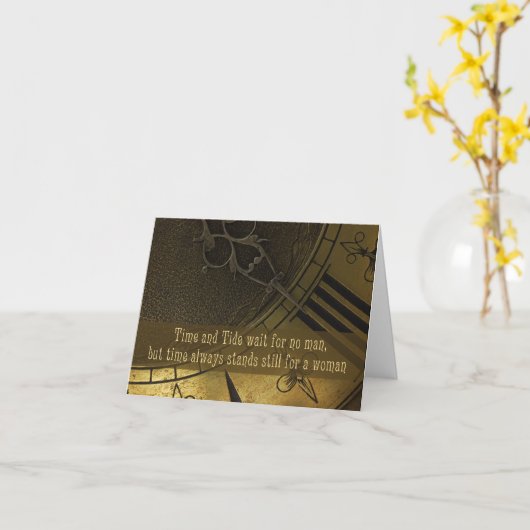 De Verjaardag van de tijd en van het Getijde Kaart (Gele Bloem)