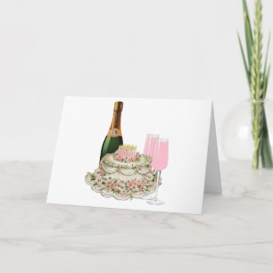De Verjaardag van de Toost van Champagne Kaart