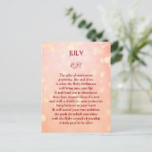 De verjaardag van de verjaardag van juli Ruby Briefkaart (Staand voorkant)