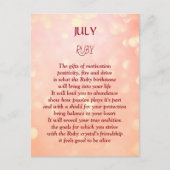 De verjaardag van de verjaardag van juli Ruby Briefkaart (Voorkant)