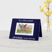 DE VERJAARDAG VAN DE VETERAAN KAART (Gele Bloem)