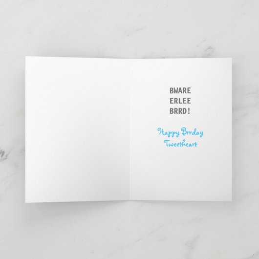 De Verjaardag van de Vogel van de tjilpen Kaart (Binnen)