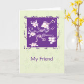 De Verjaardag van de vriend Kaart (Gele Bloem)