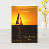 De Verjaardag van de Zonsondergang van de zeilboot Kaart (Gele Bloem)