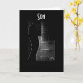 DE VERJAARDAG VAN DE ZOON VAN DE GITAAR KAART (Gele Bloem)