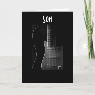 DE VERJAARDAG VAN DE ZOON VAN DE GITAAR KAART