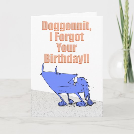 De Verjaardag van Doggonnit Kaart (Voorkant)