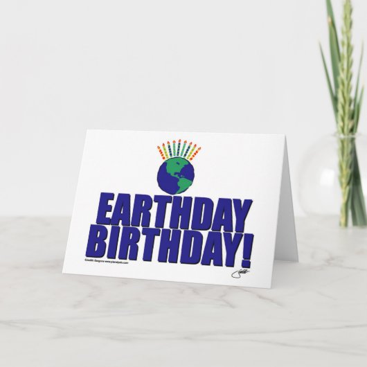 De Verjaardag van Earthday Kaart (Voorkant)
