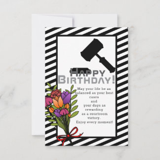 De verjaardag van een briljante advocaat kaart