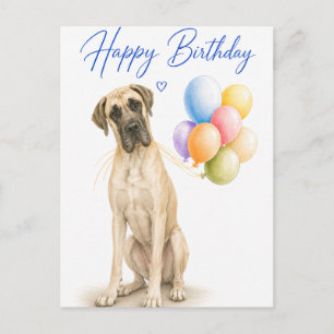 De verjaardag van een Dog Argenteus Briefkaart