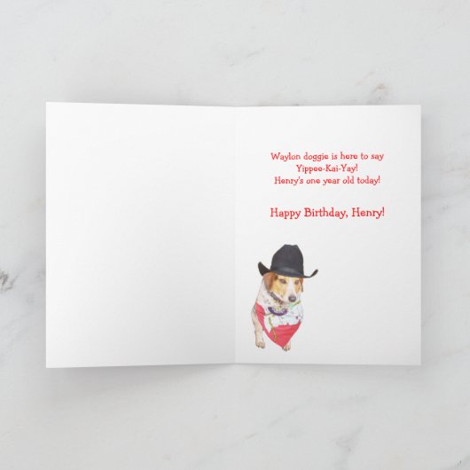 De Verjaardag van één Éénjarige Kaart (Binnen)