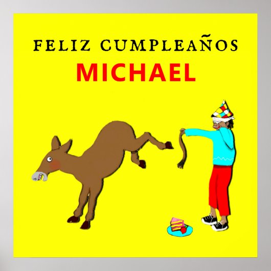 de verjaardag van feliz cumpleanos poster (Voorkant)