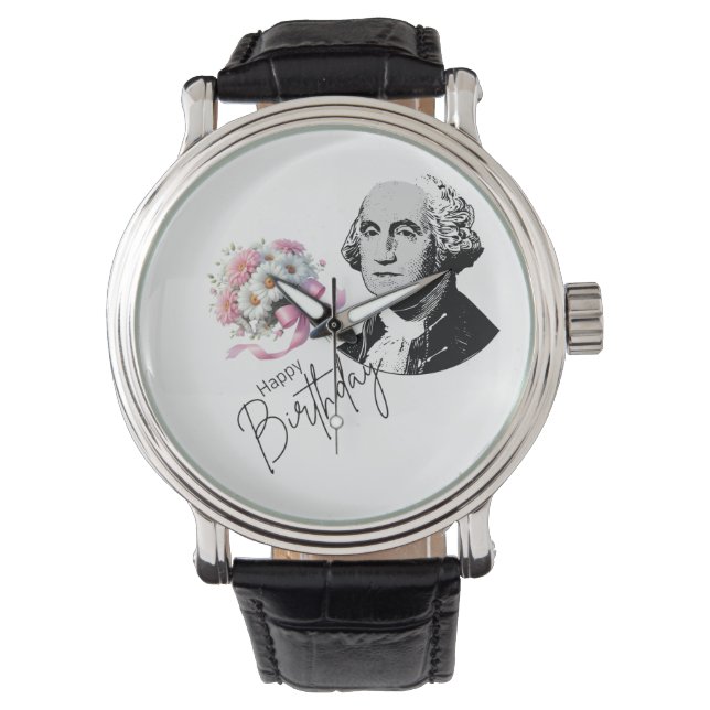 De verjaardag van George Washington Horloge (Voorkant)