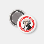 De verjaardag van George Washington Magneet (Voorkant / Achterkant)