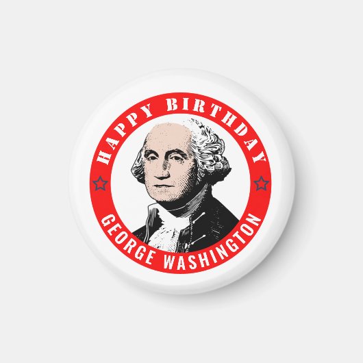 De verjaardag van George Washington Magneet (Voorkant)
