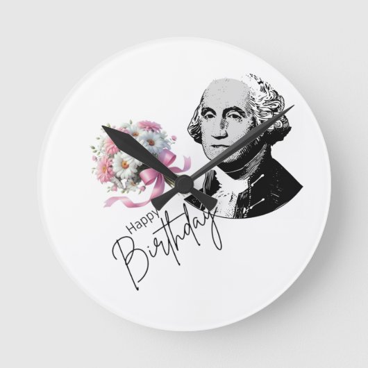 De verjaardag van George Washington Ronde Klok (Voorkant)