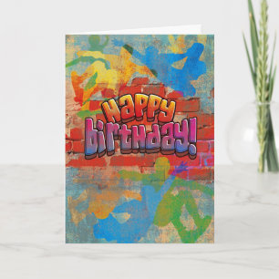 De Verjaardag van Graffiti van het skateboard Kaart