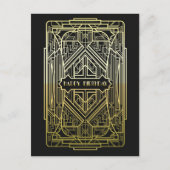 De Verjaardag van het art deco Briefkaart (Voorkant)