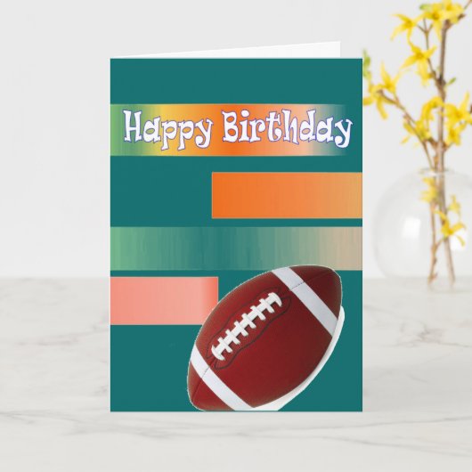 De verjaardag van het football kaart (Gele Bloem)