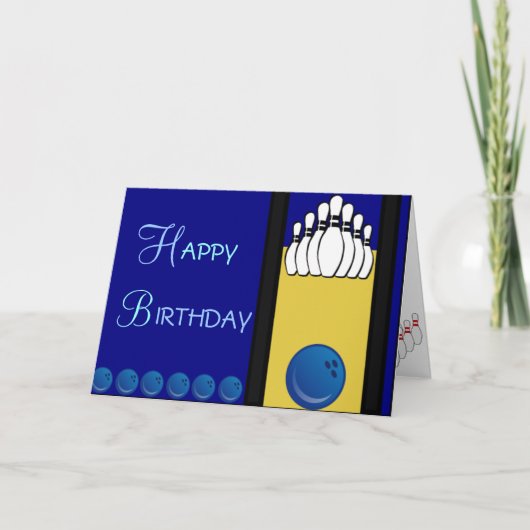 De Verjaardag van het kegelen Kaart (Voorkant)