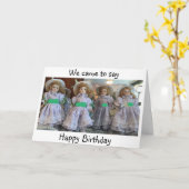 DE VERJAARDAG VAN HET KLEINE MEISJE UIT " DOLLS" KAART (Gele Bloem)