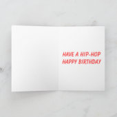 De Verjaardag van het Konijntje van Breakdance Kaart (Binnen)