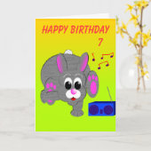 De Verjaardag van het Konijntje van Breakdance Kaart (Gele Bloem)