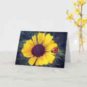 De Verjaardag van het lieveheersbeestje Kaart (Gele Bloem)