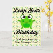 De Verjaardag van het Schrikkeljaar, Leuke Kikker Kaart (Gele Bloem)