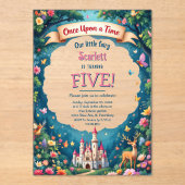 De verjaardag van het sprookjesachtige Woodland Ca Acryl Uitnodigingen (Voorkant)