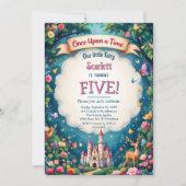 De verjaardag van het sprookjesachtige Woodland Ca Kaart (Voorkant)