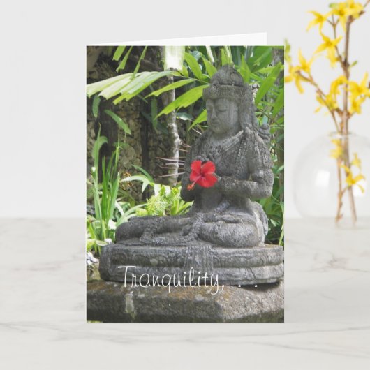 De Verjaardag van het Standbeeld van Bali Kaart (Gele Bloem)