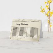 De Verjaardag van het Toetsenbord van de muziek Kaart (Gele Bloem)