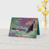 De Verjaardag van het Wenskaart van de Walvis van Kaart (Gele Bloem)