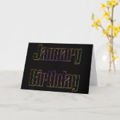 De Verjaardag van januari Kaart (Gele Bloem)