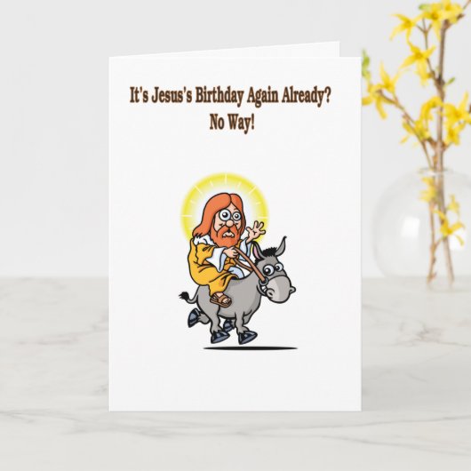 De Verjaardag van Jesus Kaart (Gele Bloem)