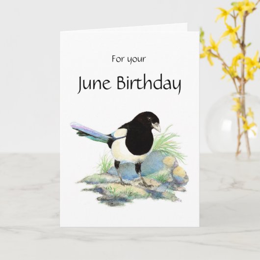 De Verjaardag van juni, Ekster - de Vogel van de Kaart (Gele Bloem)