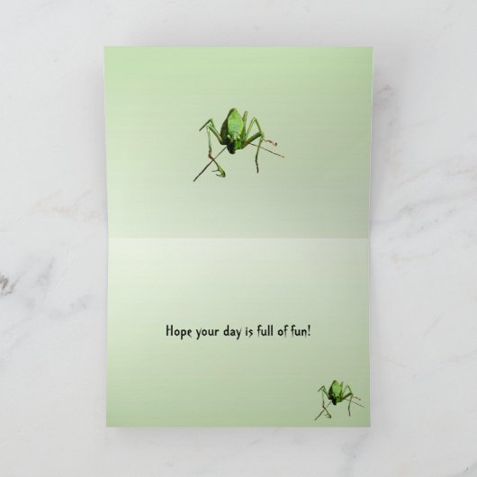 De Verjaardag van Katydid Kaart (Binnen)