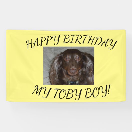 De verjaardag van mijn hond spandoek (Horizontaal)