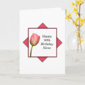 De Verjaardag van Nana negentigste Kaart (Gele Bloem)
