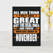 De Verjaardag van november (voeg Jouw tekst toe) Kaart (Gele Bloem)