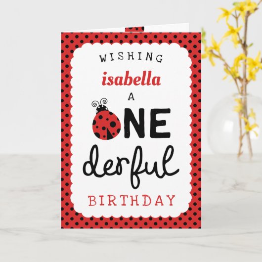 De Verjaardag van Onederful van het Kaart (Gele Bloem)